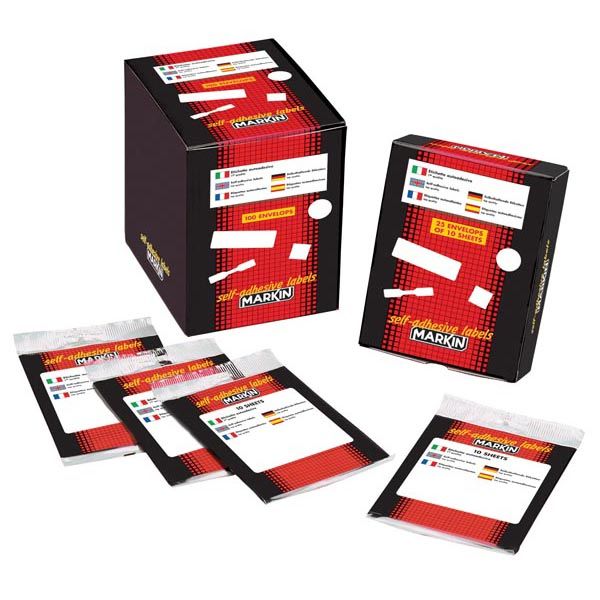 Etichetta adesiva bianca tonda Ø27mm Markin