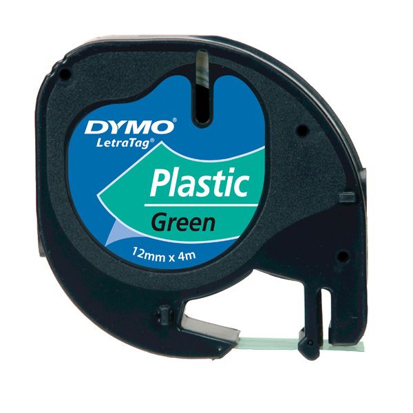 Nastro in plastica Dymo letratag 12 mm x 4 m verde