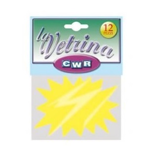 12 segnaprezzi stella 11x15,5cm Cwr